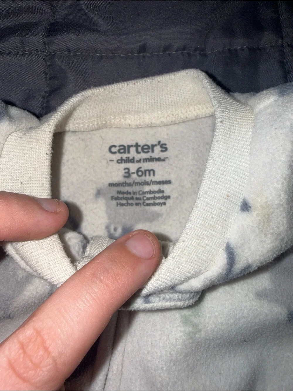 Carter's White Footed One-Piece with Blue Penguin Print